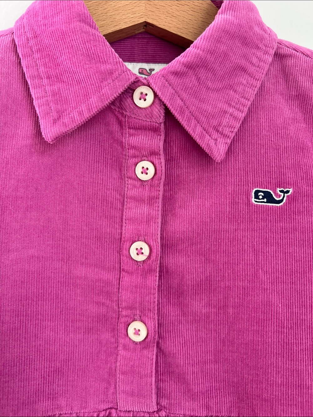 Vineyard Vines | Kids 100% Cotton Berry Pink Corduroy Polo Dress Like New Sz 2T - Picture 3 of 16